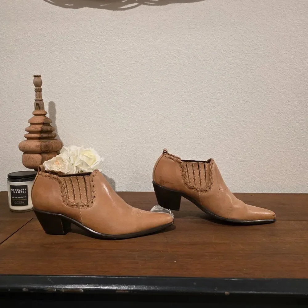 Vintage Dingo Cowboy Ankle Boots Sz 8